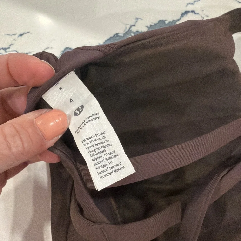 NEW Lululemon x Peloton‎ Sports Bra 4 Brown Energy Bra Medium Support